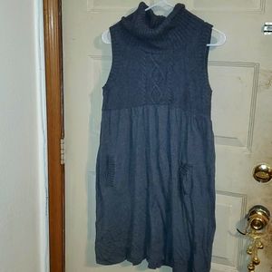 Old Navy Gray Sweater Turtle Dress XL
